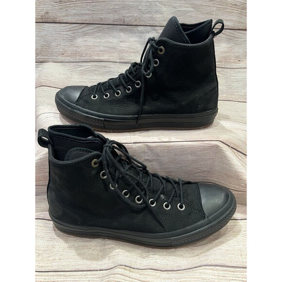 RARE🔥Converse Chuck Taylor All Star Waterproof Nubuck Sneaker Black Men's 9.5 - Picture 3 of 8